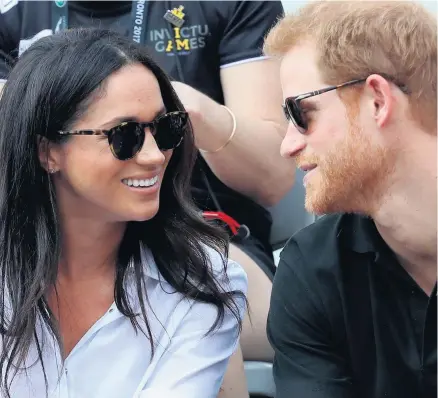  ?? CHRIS JACKSON ?? Early days: Meghan and Harry at the Invictus Games in Toronto, shortly after they began dating and a private eye employed by The Sun was doing ‘research’ on the future Duchess of Sussex