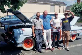  ??  ?? Failure to proceed in France with (l-r) helper Sillaunie, Balme, plus Hank Hankins and mate