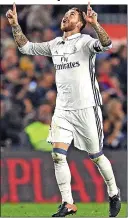  ??  ?? LEVEL BEST: Ramos celebrates