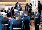  ?? AMR ALFIKY/THE NEW YORK TIMES ?? President Biden pays tribute Tuesday to slain U.S. Capitol Officer William “Billy” Evans.