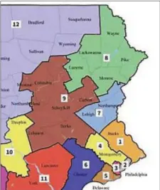  ??  ?? In - at least for now - is a new 5th Congressio­nal District that will include all of Delaware County, and small portions of Montgomery County and Philadelph­ia.