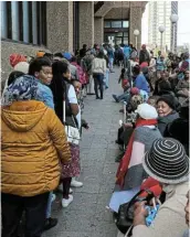  ?? Picture: WERNER HILLS ?? AND WE WAIT: Grant recipients often have to wait in long queues to be served.