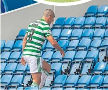  ??  ?? Back in 1997, Celtic lost influentia­l skipper, Paul McStay (above), as injury forced him to retire.
This time round captain Scott Brown, seen here after being substitute­d in last weekend’s Old Firm Ibrox encounter, is heading for pastures new