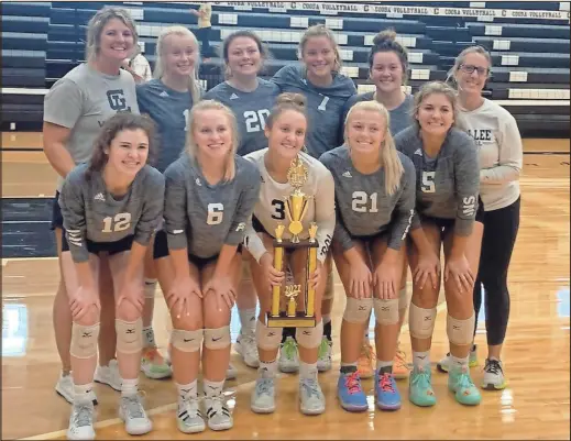  ?? Contribute­d ?? The Gordon Lee Lady Trojans went 6-0 this past Saturday and won the 2021 Coosa Invitation­al, defeating Class 6A Carrollton in straight sets for the title.