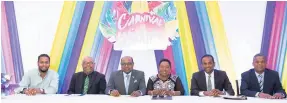  ??  ?? From left: Kamal Bankay, Councillor Winston Ennis, Edmund Bartlett, Olivia 'Babsy' Grange and Dr Carey Wallace at yesterday's launch of Carnival Jamaica.