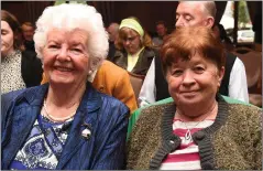  ?? Photos by Michelle Cooper Galvin ?? ABOVE: Killarney ladies Sheila Goulding and Betty Crosbie intent on hearing Michael McGrath’s take on the implicatio­ns of Brexit for the Irish and Kerry economy. LEFT: Celine Slattery and Kathleen Browne, Tralee, attending the Fianna Fáil public...