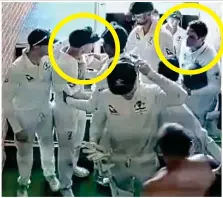  ?? AFP/GETTY IMAGES/AAP P ?? Tunnel vision: Warner (circled left) is fired up after De Kock (circled right) allegedly insulted wife Candice (below right). Earlier, Lyon drops the ball on De Villiers (right)