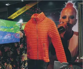  ??  ?? Pop memorabili­a includes a jacket worn by Shirley Manson of Garbage