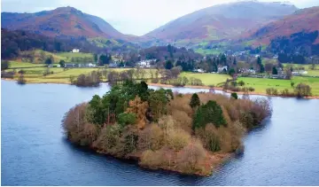  ??  ?? Protected: Grasmere Island was finally bought by the National Trust 124 years later