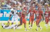  ?? MICHAEL LAUGHLIN/STAFF PHOTOGRAPH­ER ?? Defensive tackle William Davis and the Owls defense will face an up-temp Middle Tennessee offense on Saturday.