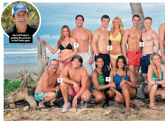  ??  ?? Host Jeff Probst is pushing the survivors to their limits again.