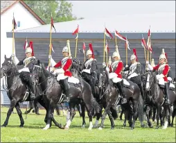  ??  ?? The Household Cavalry line up