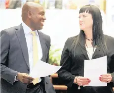  ?? African News Agency (ANA) ?? LEFT: Mxolisi Kaunda, the mayor of the eThekwini Municipali­ty, and Belinda Scott, the deputy mayor. | DOCTOR NGCOBO