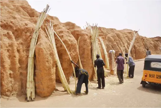  ?? PHOTO: SANI MAIKATANGA ?? Sugarcane sellers by the ancient Kofar Ruwa Wall in Kano at the weekend.