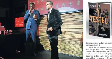  ?? /Sundayworl­d ?? Fearless enthusiasm: Loyiso Gola, left, with Mi-Group Internatio­nal CEO Alpesh Patel in 2014. Patel now runs Peshmode, a business consultanc­y in London.