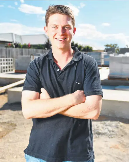  ?? Picture: ALIX SWEENEY ?? Townsville university student Campbell Evans, 20, became a first-home buyer after government grants gave him the confidence to build at Bohle Plains.