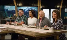  ?? PHOTOS BY PAUL TRANTOW — PROVIDED BY BRAVO ?? Graham Elliot, Padma Lakshmi, Tom Colicchio and Gail Simmons in “Top Chef” Colorado episode 1.