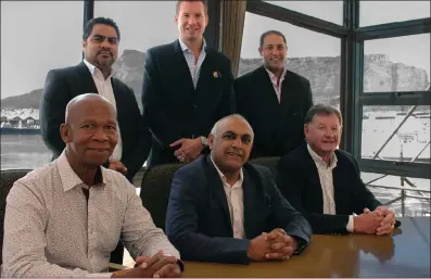  ?? PHOTO: SUPPLIED ?? Back, from left: Samir Saban, chief executive of Premier Fishing & Brands, Craig Stanley and and Dino Moodley of Talhado Fishing. Front: Patrick Mbiko of Talhado Fishing, Khalid Abdulla, group chief executive of AEEI and Malcolm Stanley of Talhado...