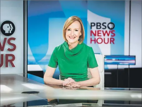 ?? PBS ?? “PBS NEWSHOUR” anchor Judy Woodruff, a veteran of presidenti­al debates, will be at the moderators table Thursday in Los Angeles.