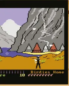  ??  ?? » [C64] A bow and arrow is a common weapon in westerns, featured here in Kane’s entertaini­ng hunting section.