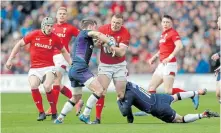  ?? Picture: IMAGES ACTION VIA REUTERS/LEE SMITH ?? SPORTING CHANCE: Hadleigh Parkes of Wales in action against Scotland at BT Murrayfiel­d Stadium in Edinburgh last year