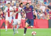  ?? REUTERS ?? Barecelona’s Lionel Messi has been in stellar form this season, with four goals and two assists to his name in three games.