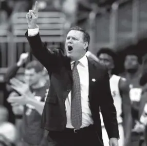  ??  ?? Bill Self is 416-87 as Kansas’ coach, including one of the Jayhawks’ three national titles. Kansas’ all-time NCAA Tournament record is 103-44. Jamie Squire, Getty Images