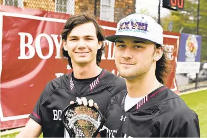  ?? KENNETH K. LAM/BALTIMORE SUN ?? For Dom, right, and Nick Pietramala, fraternal twins and standouts for the Boys’ Latin lacrosse team, the paths to their senior seasons were vastly different.