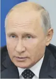  ??  ?? 0 Vladimir Putin made a televised address to explain