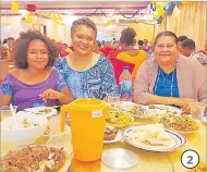  ?? Picture: SUPPLIED ?? 2. From left, Hadassah Sailo, Betty Panapasa Sailo and Nancy Tera Sailo at the fundraisin­g dinner.