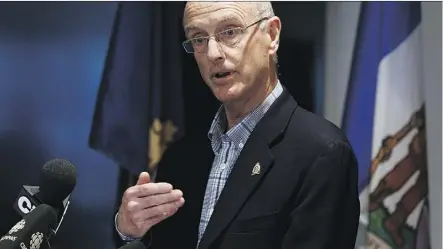  ?? IAN KUCERAK ?? Edmonton Police Commission chair Tim O’Brien denies the relationsh­ip between the commission and Chief Rod Knecht had become “toxic.” O’Brien said an external company will help find his replacemen­t.
