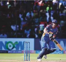  ?? AP ?? Rajasthan Royals batsman Ben Stokes in action against Royal Challenger­s Bangalore in Bengaluru on Sunday. Stokes is intent on inspiring England back to the pinnacle of Test cricket.