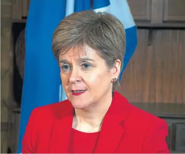  ??  ?? First Minister Nicola Sturgeon is concerned about the new variant of the virus.