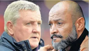  ??  ?? > Steve Bruce’s Villa were no match for Nuno Espirito Santo’s Wolves