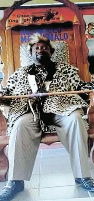  ?? /SUPPLIED ?? Hosi Mpisani Eric Nxumalo of the Amashangan­e Traditiona­l Council.
