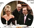 ?? ?? Helen with Adrian Edmondson and Rik Mayall in an episode of Nineties BBC comedy Bottom