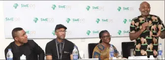  ??  ?? Director of Programmes, SME 100 Nigeria, Brian Oji; Head of Emerging Business, Diamond Bank, Mark Ifashe; Board Member, SME 100 Nigeria, Mimi Ade-Odiachi; and the Director of Communicat­ions, Airtel Nigeria, Emeka Oparah during the event