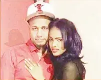  ?? (Facebook ) ?? Vinny Loknath is pictured with wife Stacy Singh.