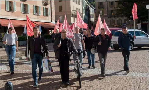  ?? TI-PRESS ?? Il loro slogan, sempre lo stesso: ‘Resistere, resistere, resistere’