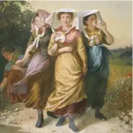  ??  ?? 'Bal maidens' ( female Cornish mine workers) painted by Emily Mary Osborn in 1854