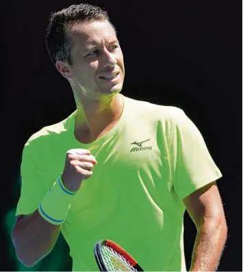  ?? Foto: afp ?? Vor dem Duell im Davis Cup gegen Belgien gibt sich Philipp Kohlschrei­ber kämpferisc­h.