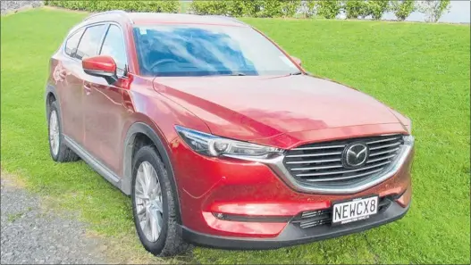  ??  ?? The Mazda CX-8, designed to fill the gap left by the car manufactur­er’s step away from producing people movers.