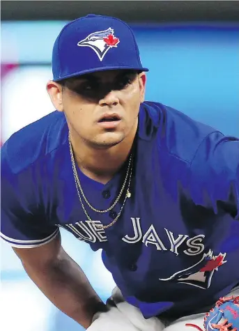  ?? JIM MONE/THE ASSOCIATED PRESS/FILE ?? The Blue Jays traded Roberto Osuna to the Houston Astros for pitcher Ken Giles and two pitching prospects Monday. The 23-year-old Osuna is eligible to pitch in the major leagues starting Sunday after a 75-game suspension under Major League Baseball’s...
