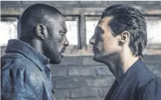  ?? FOTO: SONY PICTURES/ DPA ?? Der gute Roland ( Idris Elba, links) kämpft gegen den bösen Walter ( Matthew McConaughe­y).