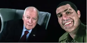  ?? (Showtime) ?? SACHA BARON COHEN’S ‘Erran Morad’ spoofs former US vice president Dick Cheney.