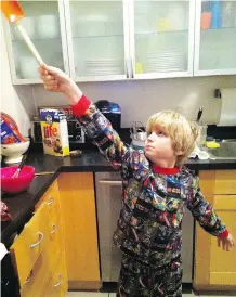  ??  ?? It is never too early to get kids involved in kitchen, but until you are sure of their abilities and level of responsibi­lity, close supervisio­n is essential.