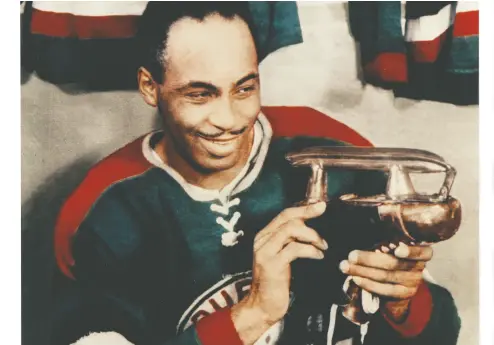  ?? COURTESY OF BERNICE CARNEGIE ?? Herb Carnegie, a Black Jamaican man, was barred from playing in the NHL because of his skin colour.