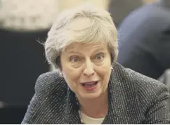  ??  ?? 0 Theresa May says a trade deal with the US is going very well