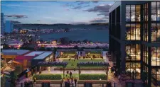  ??  ?? A rendering shows the biotech hub at Public Market Emeryville near 5959 Shellmound Drive.
City Center Realty Partners