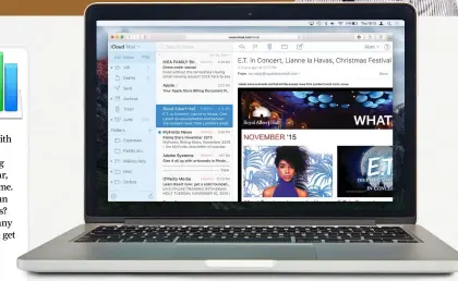  ??  ?? The browser interface for iCloud Mail is pretty good, but it’s not a complete replacemen­t for OS X’s Mail app.